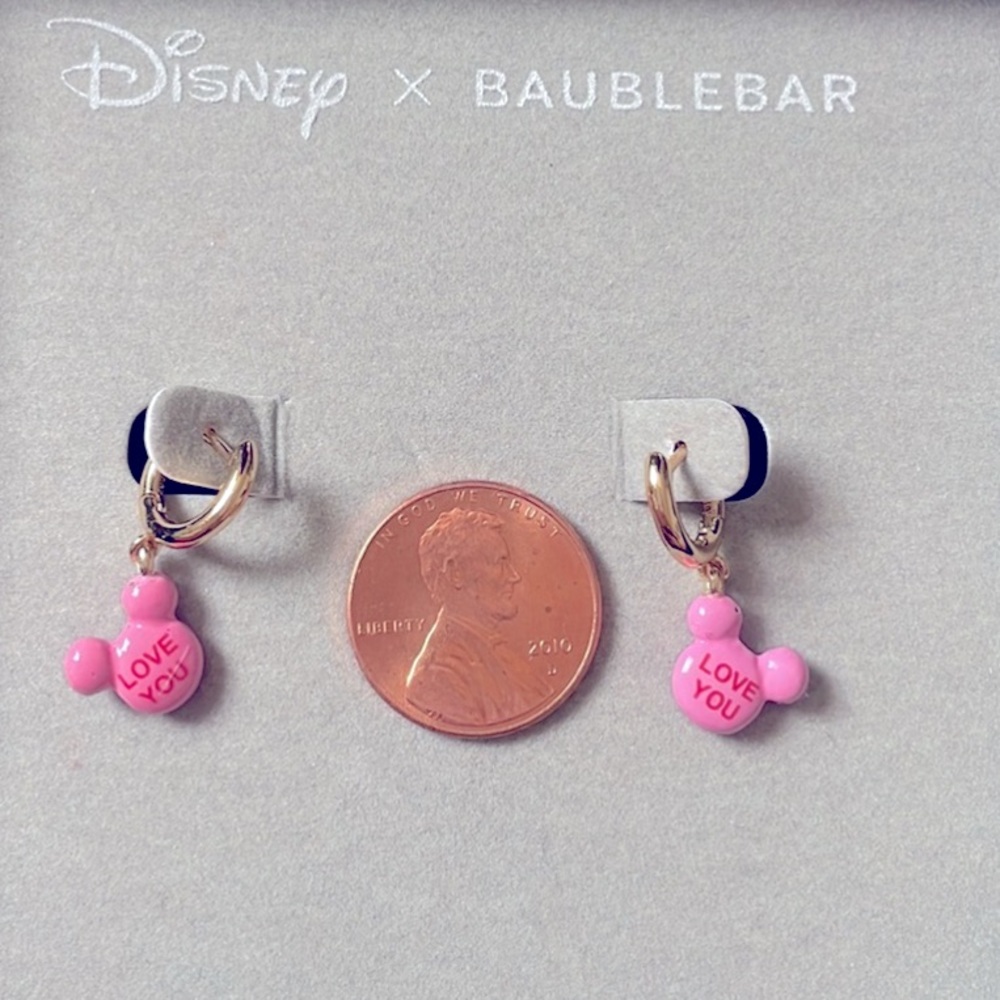 Disney & BAUBLEBAR pink Mickey Mouse earrings - Picture 4 of 4